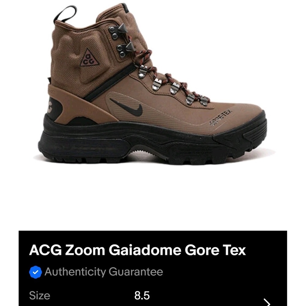 Nike ACG GORE-TEX Air Zoom‎ Gaiadome Trail Boots Brown DD2858-200 Mens 8.5 NWT